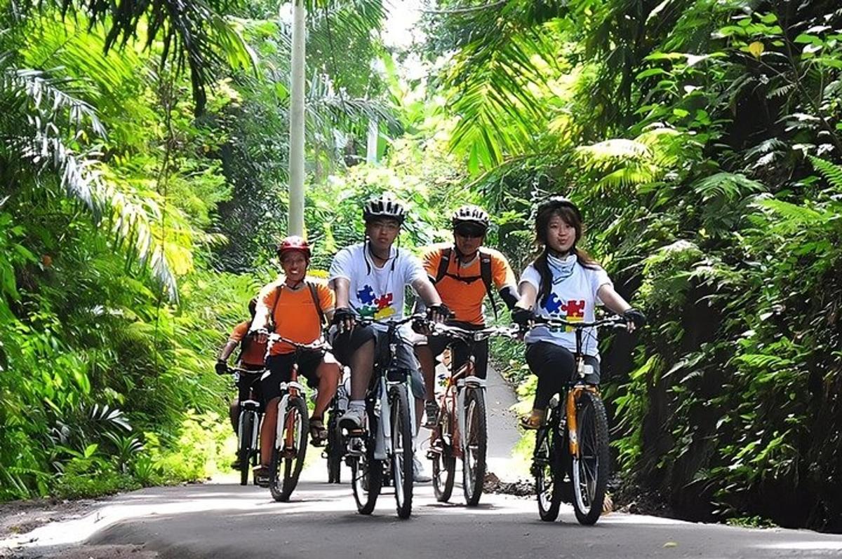 sekumpulan orang menunggang basikal di jalan raya