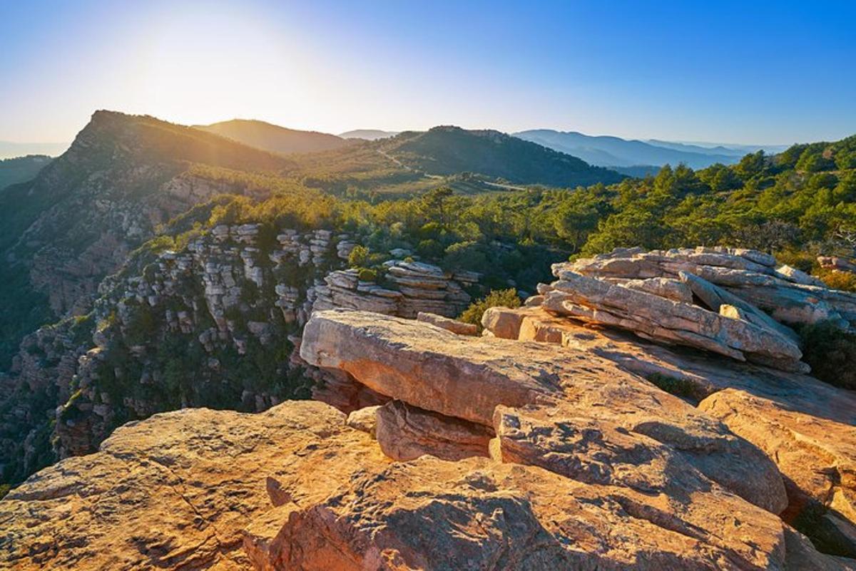 a view from the top of a rocky mountain