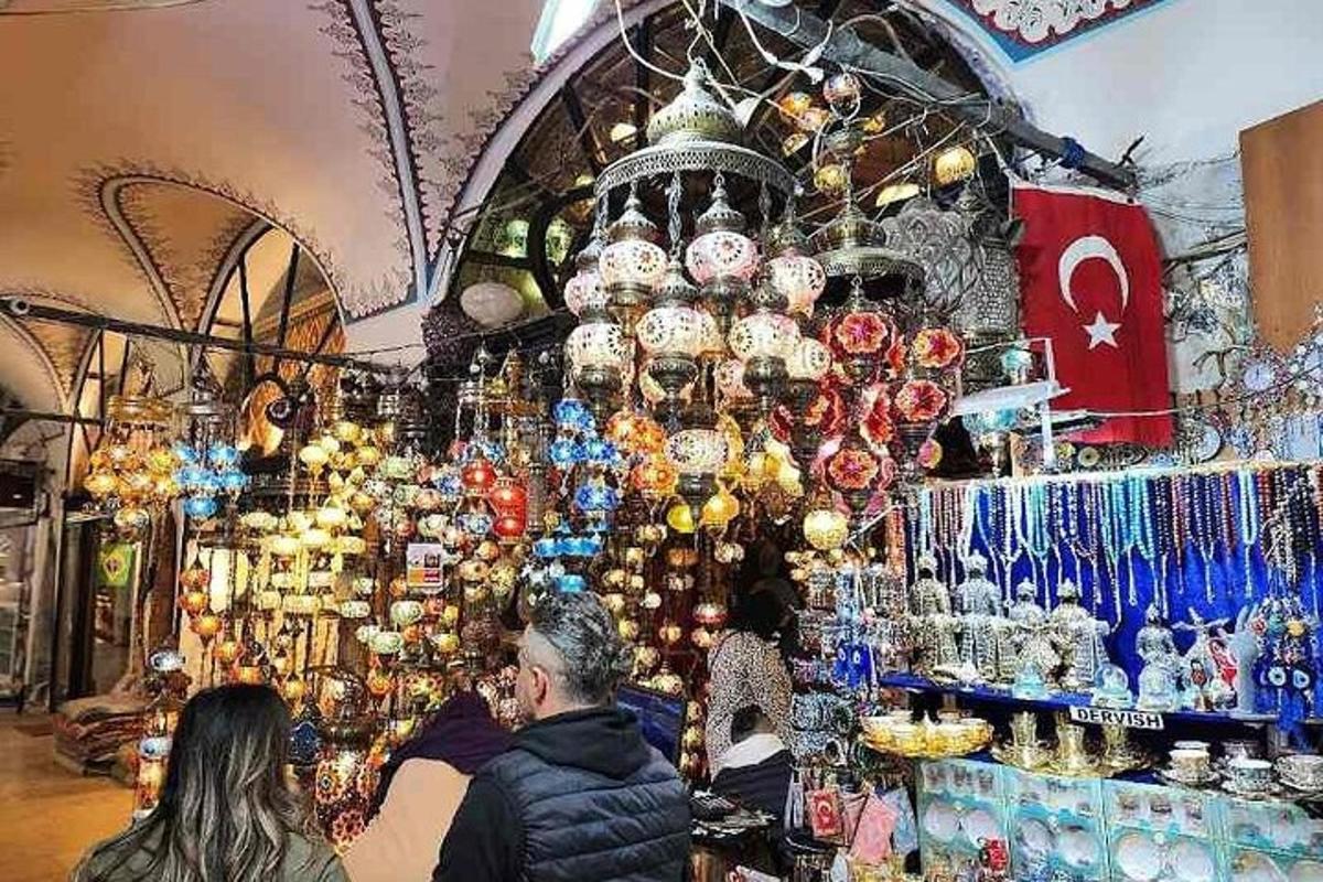 a store filled with lots of christmas ornaments