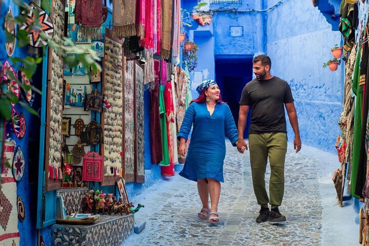 a man and a woman walking down a alley