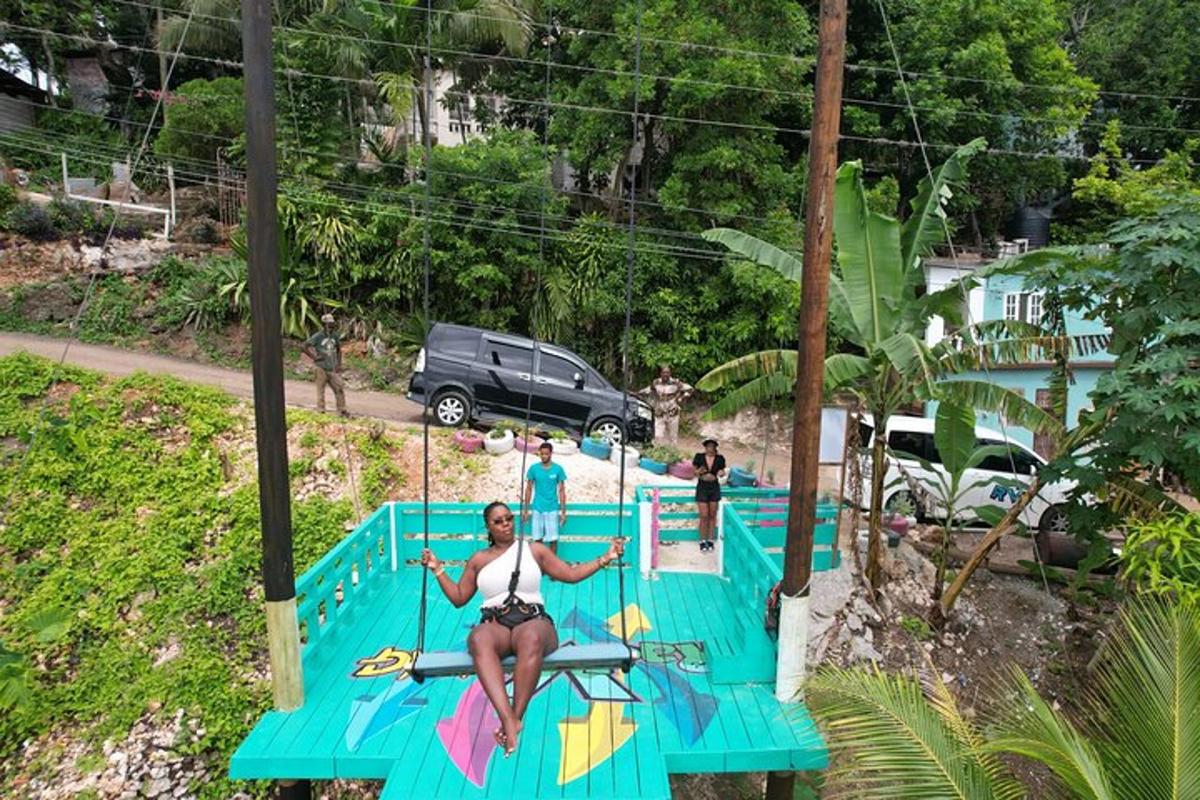 a woman sitting on a raft in a water park