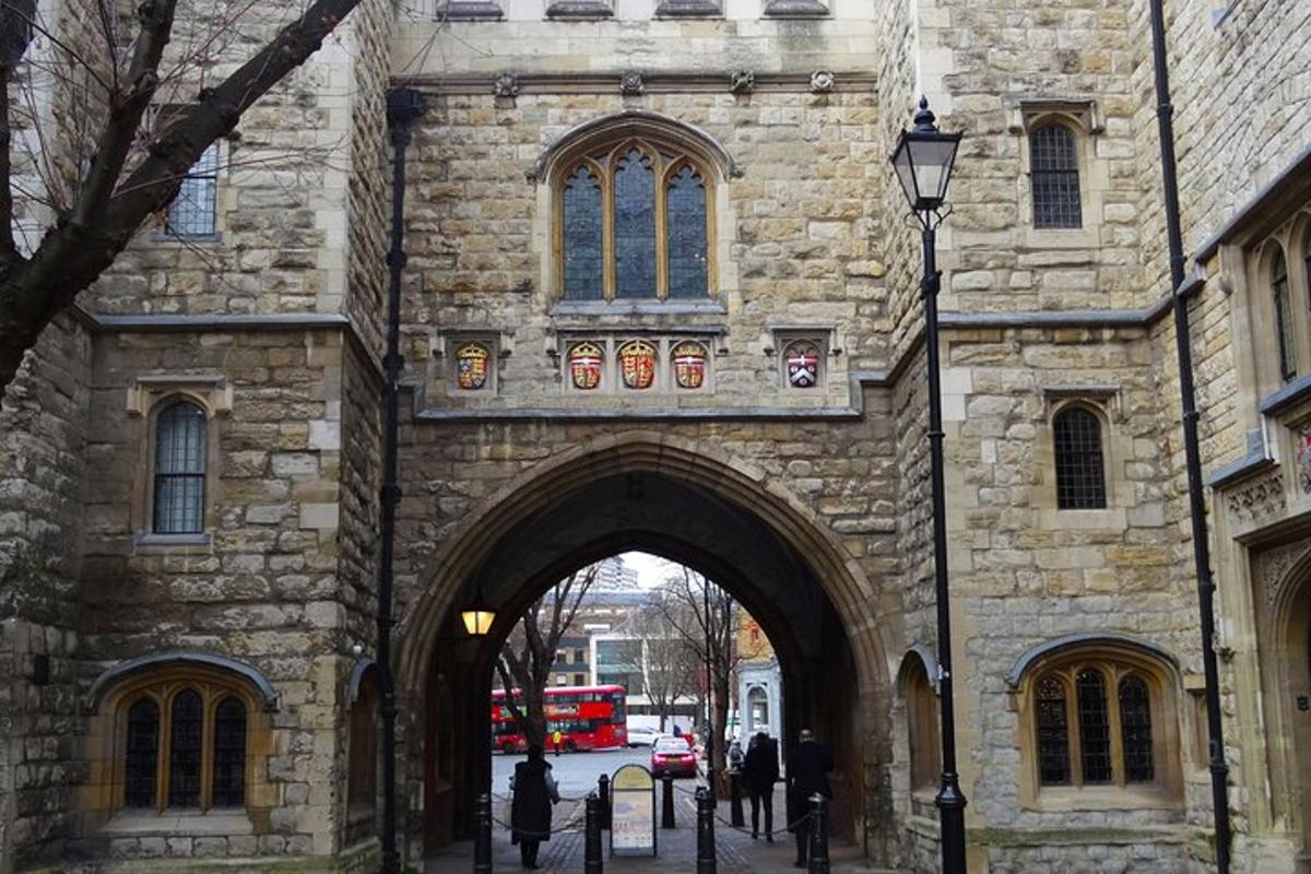 an entrance to a stone building with an archway