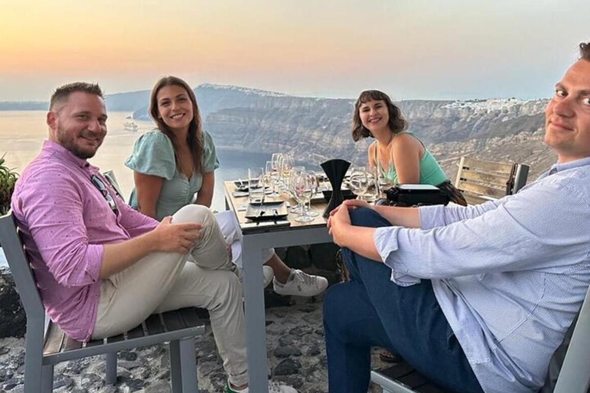a group of people sitting at a table
