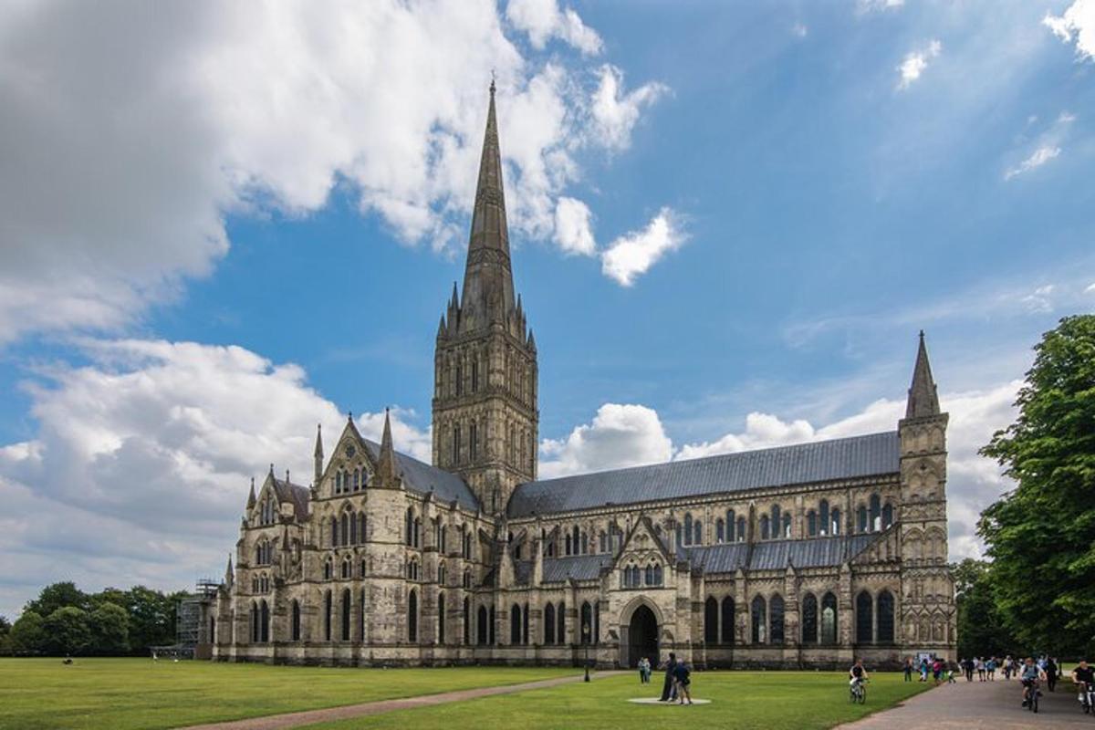 a large building with a tower and a church