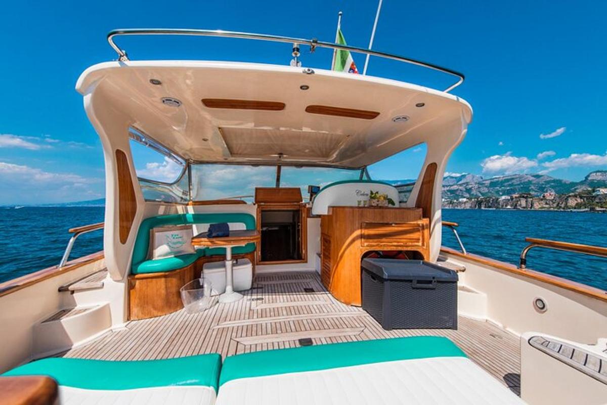 a view of the front of a boat in the water