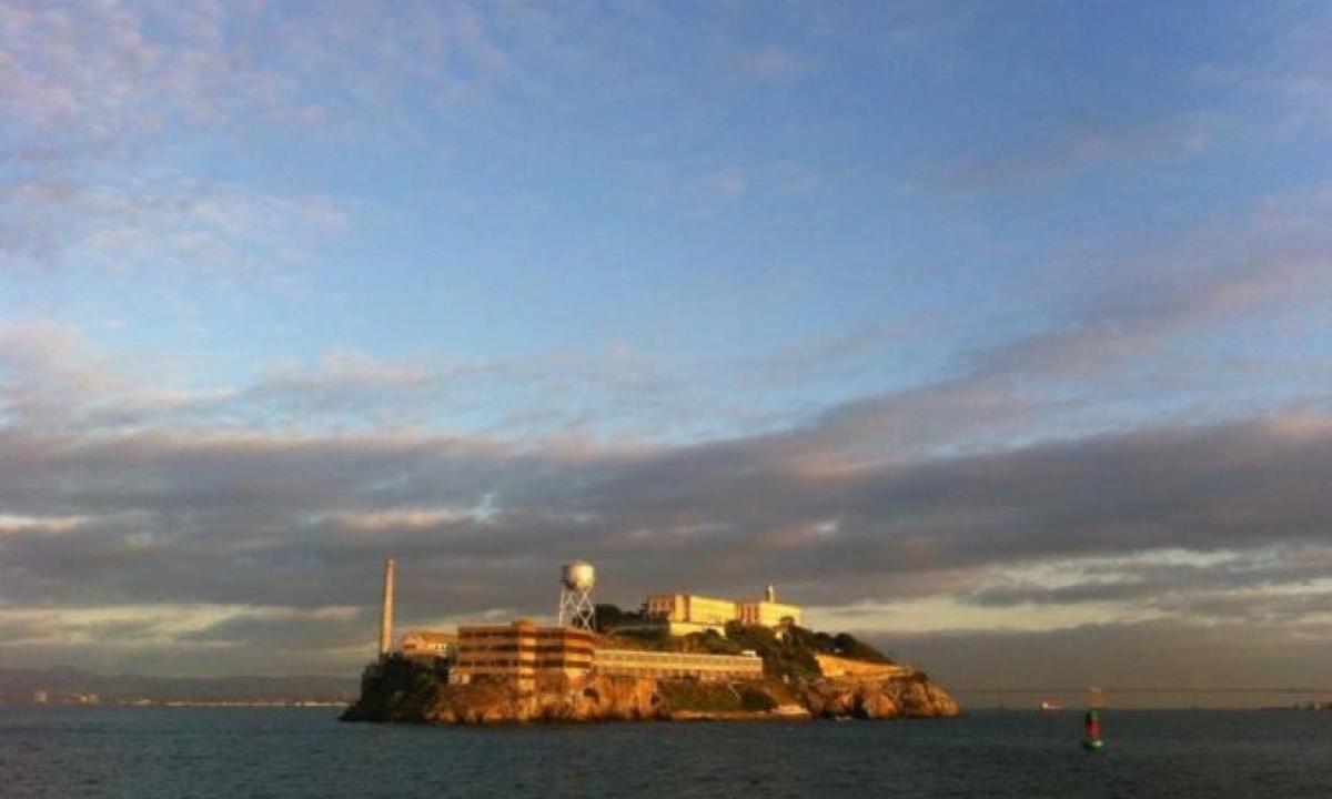 a building on an island in the water