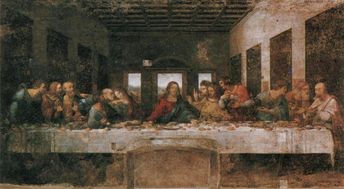 una pintura d'un grup de persones en una habitació