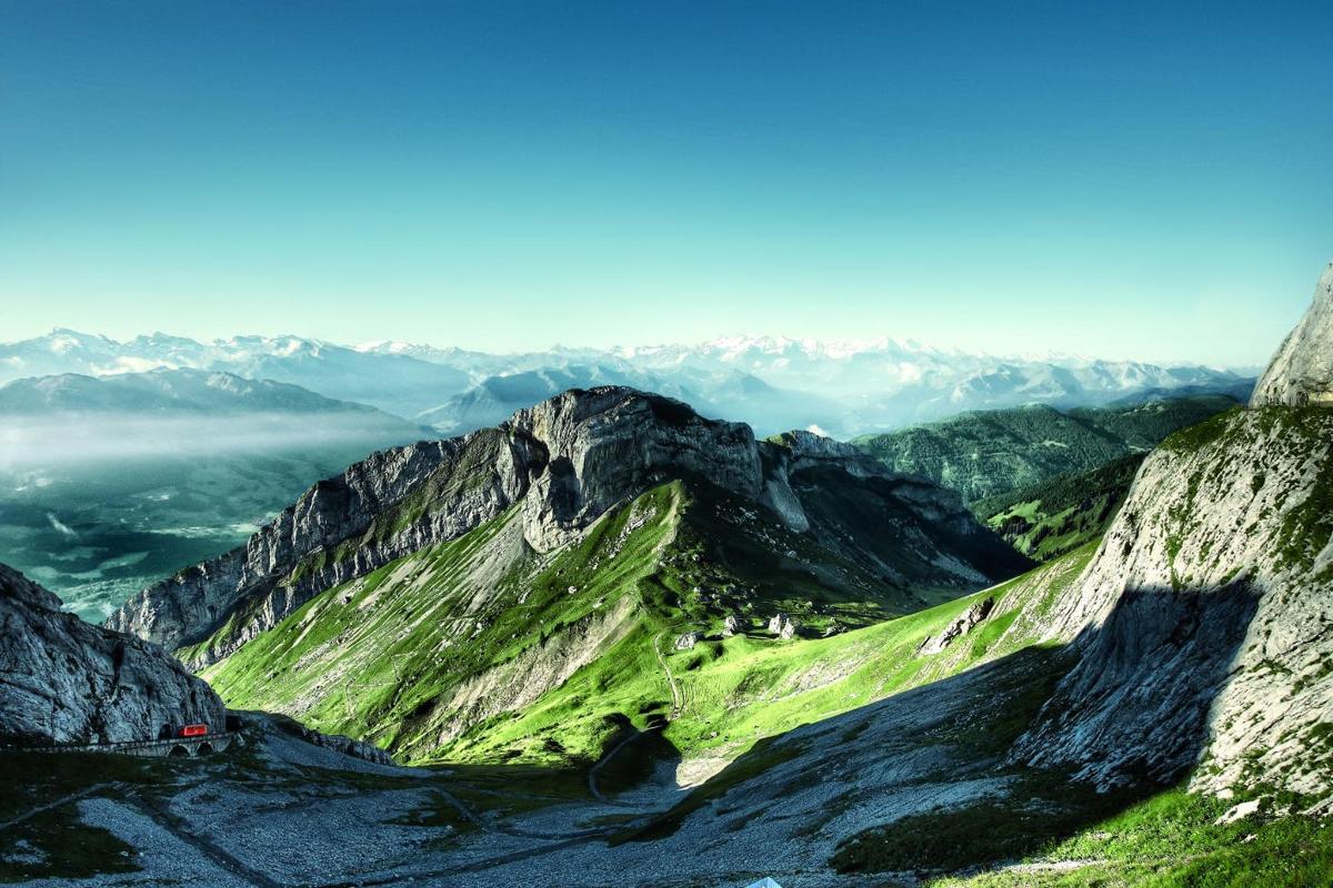 a view from the top of a mountain