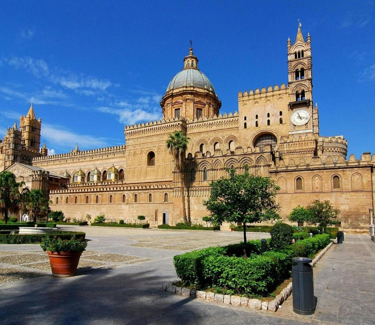 a large building with a clock tower on top of it