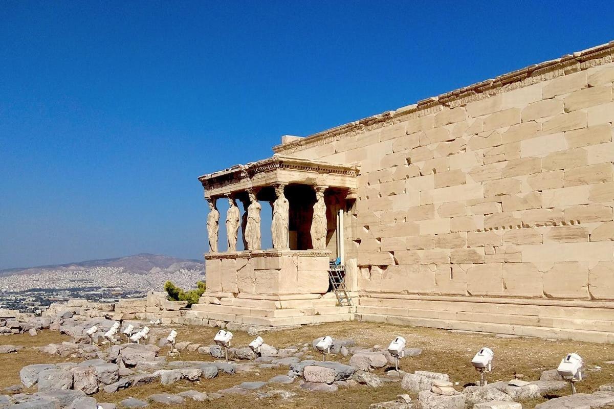 un gruppo di uccelli in piedi davanti a un edificio