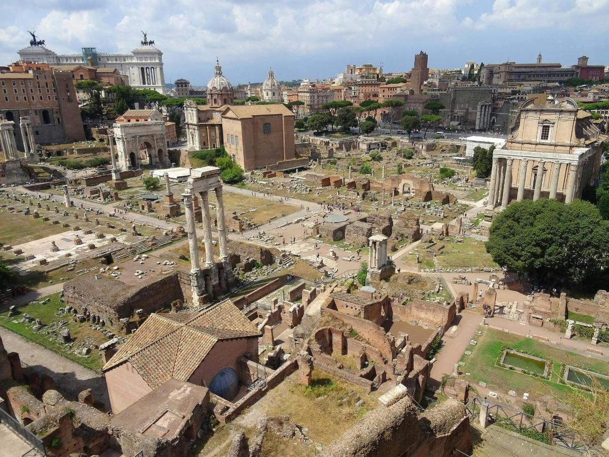 an aerial view of the ancient city
