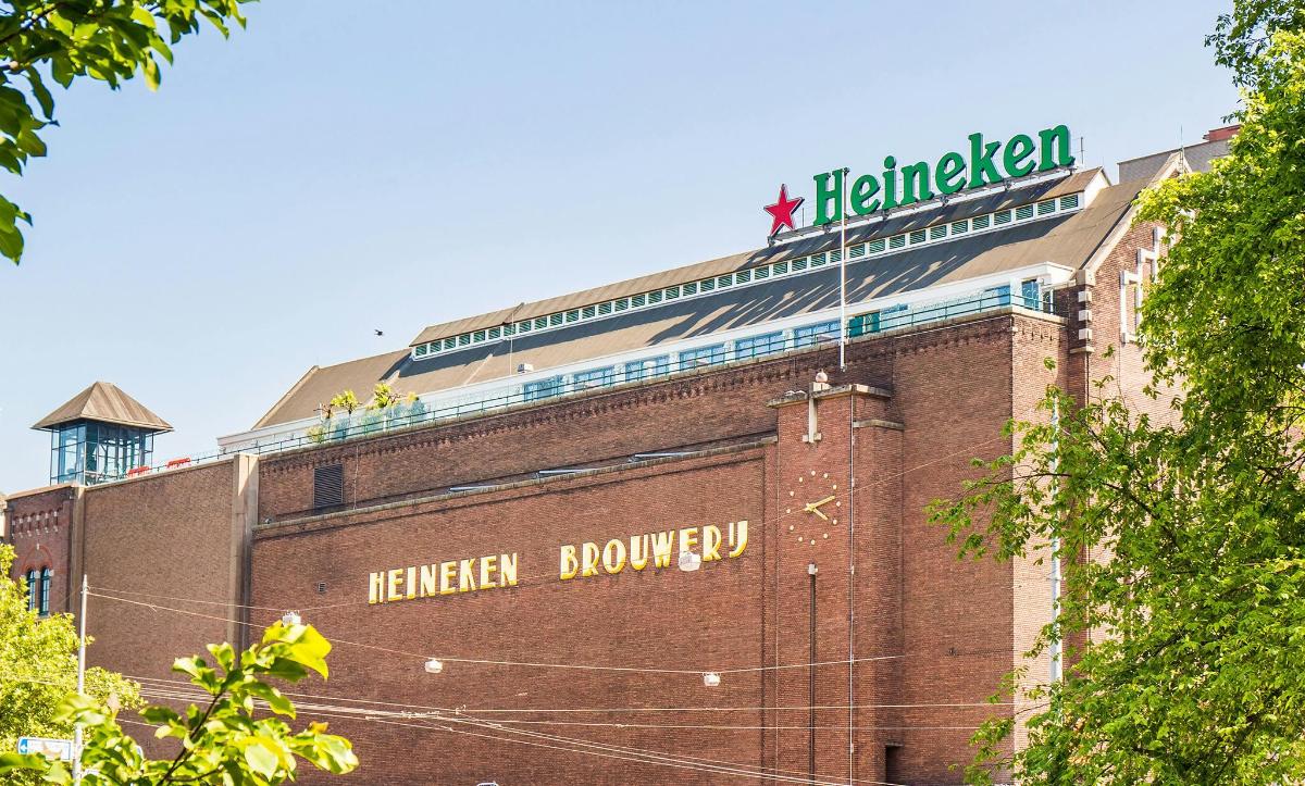 a building with a sign on top of it