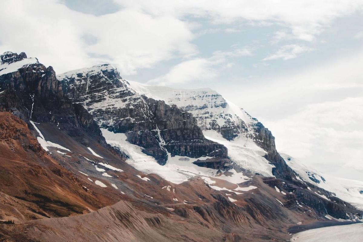 a mountain with snow on top of it