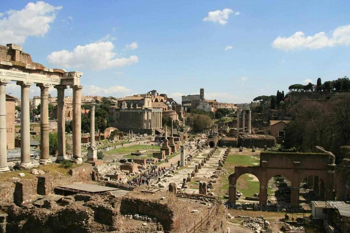 a view of the ruins of the ancient city