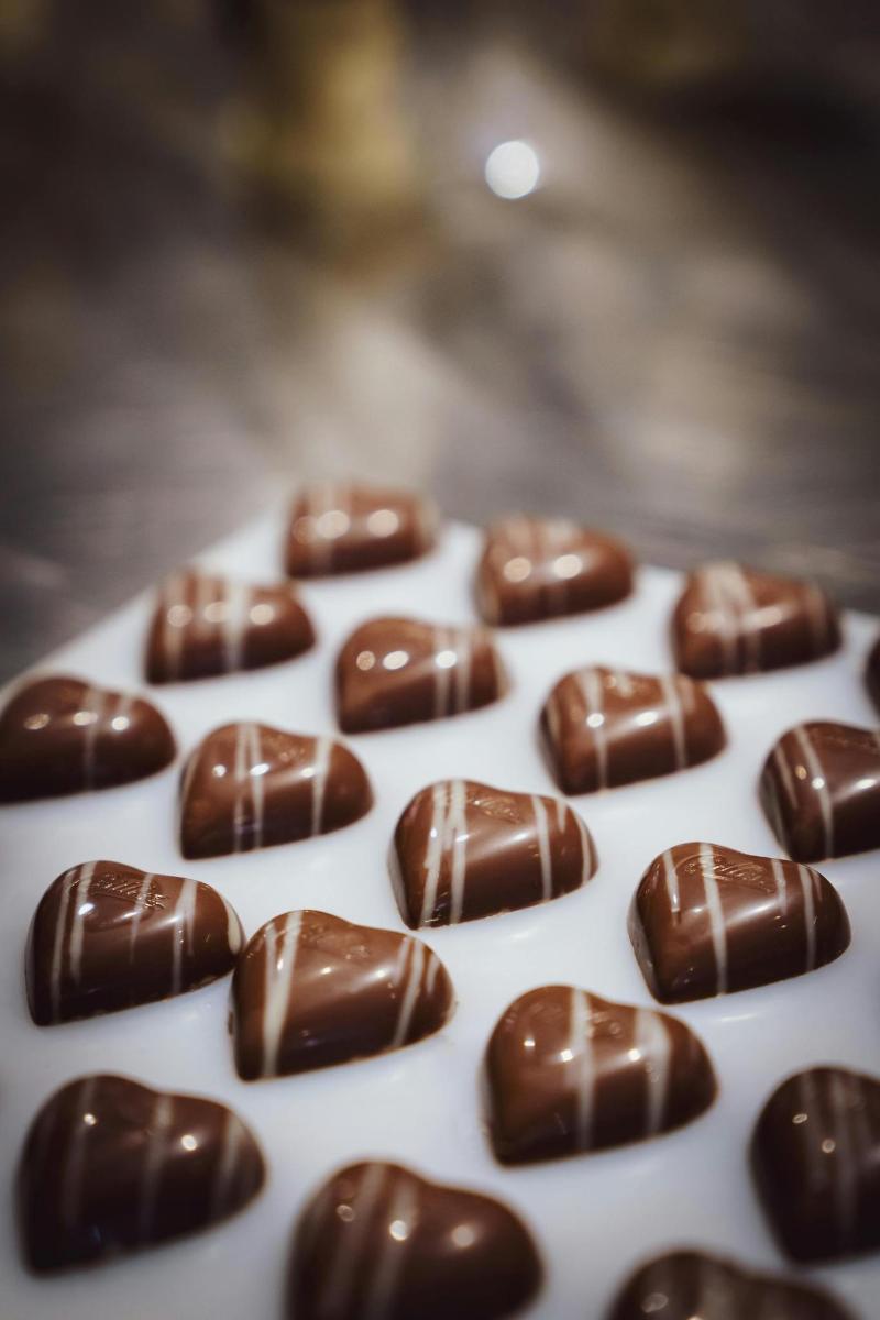a group of chocolate covered cookies on a wrapper