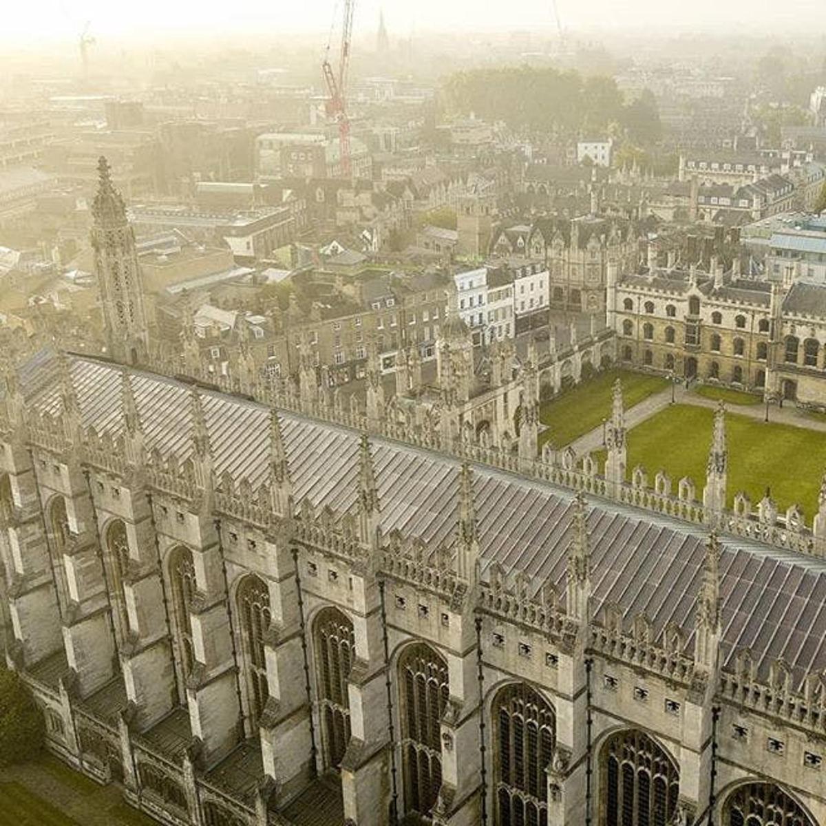 a large building with a view of a city