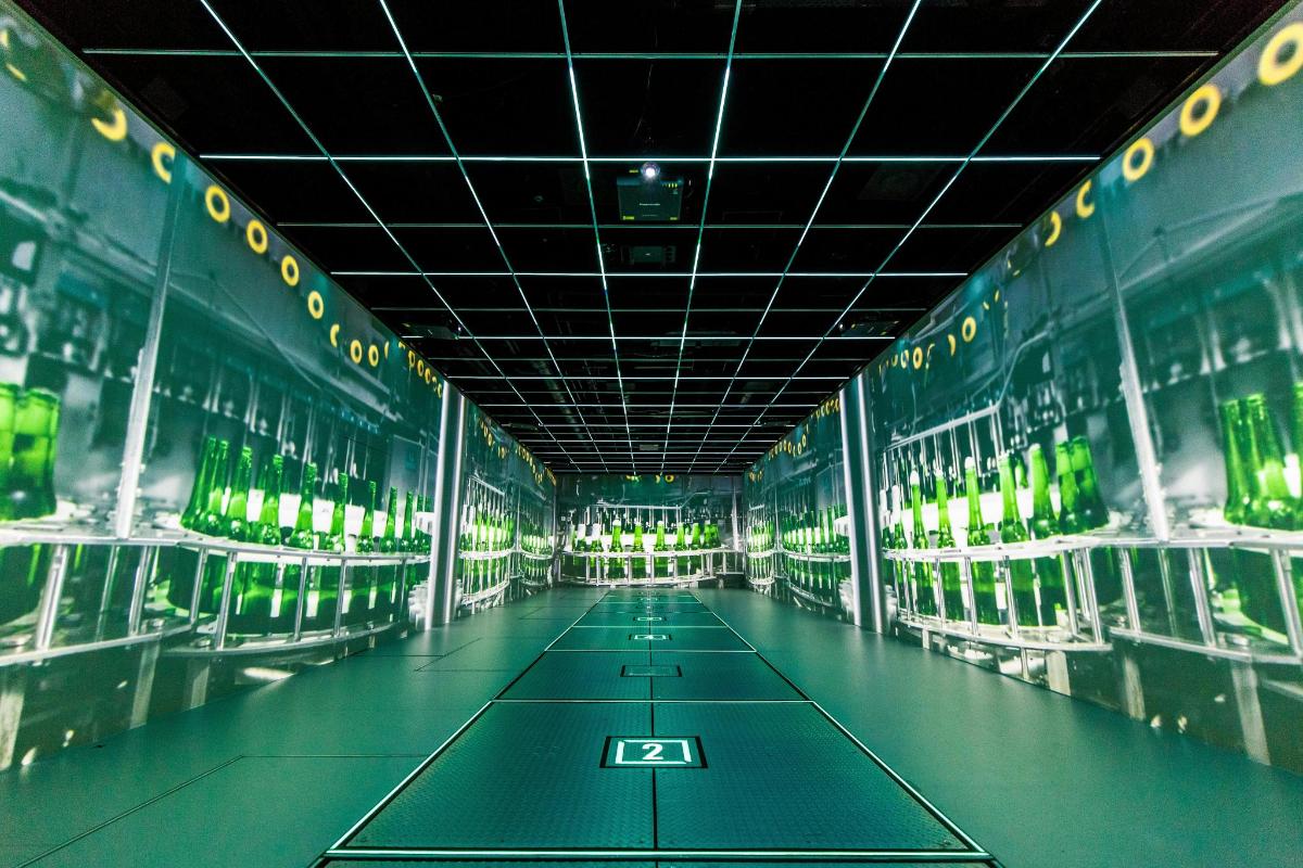 a large room filled with bottles of alcohol