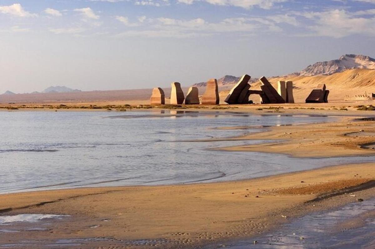 una vista degli aboliti sulla riva di una spiaggia