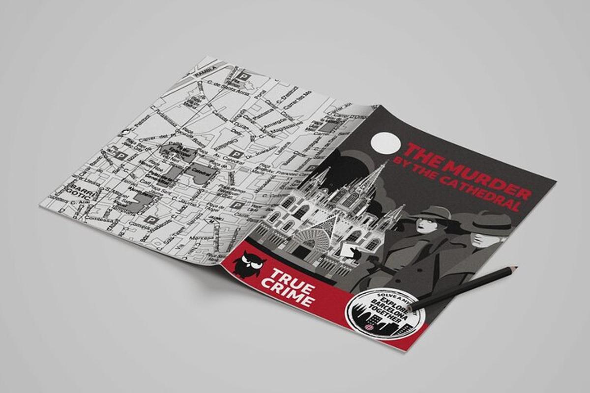 un llibre blanc i negre amb un punt de llibre vermell