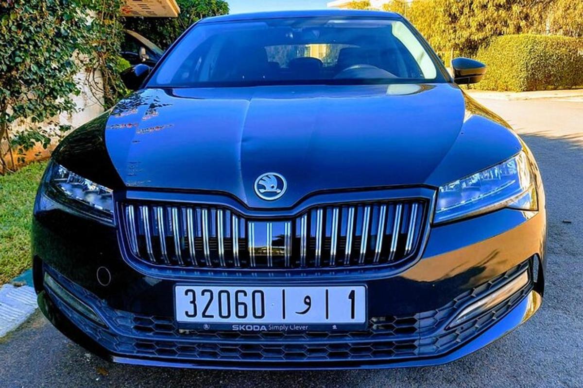 sinine auto on pargitud sissesõiduteele