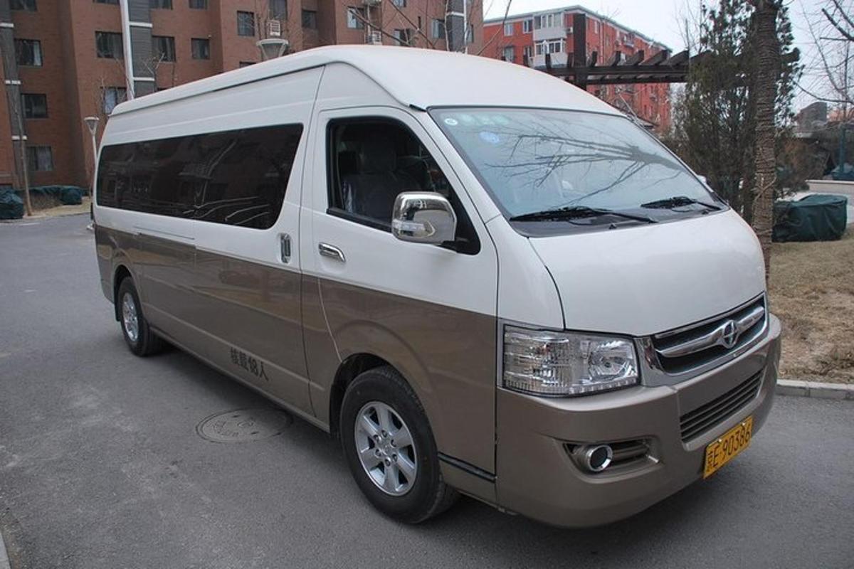 a white van parked in a parking lot