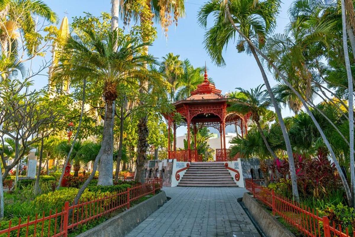 un mirador en un parque con palmeras