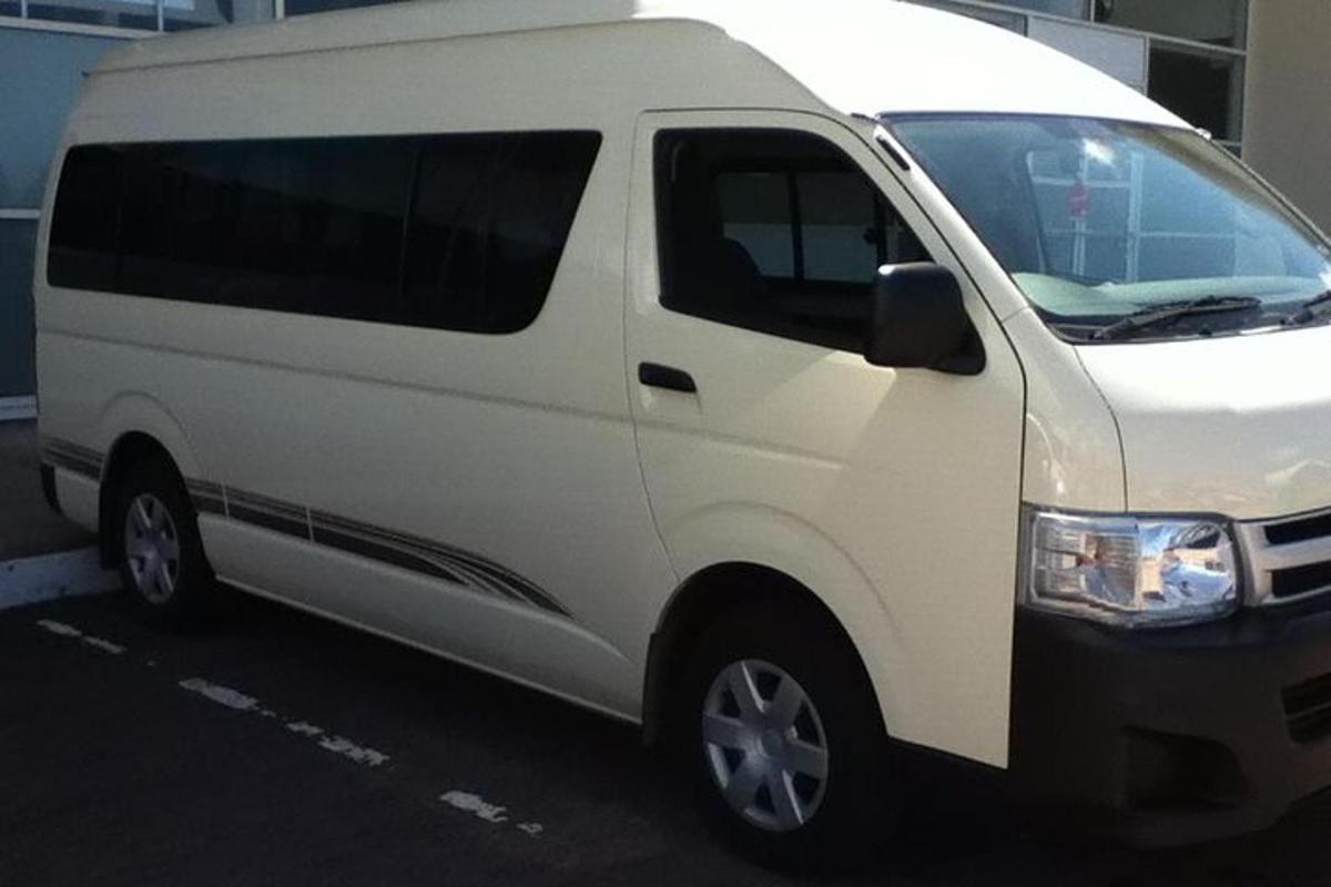 a white van parked in a parking lot