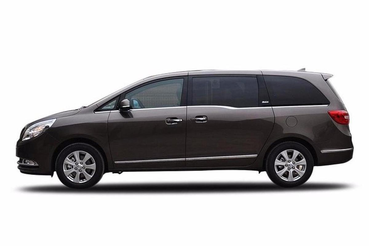 a black van parked on a white background