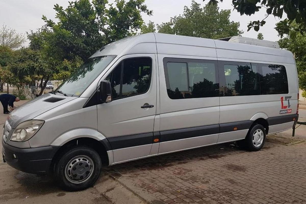 a white van parked in a parking lot