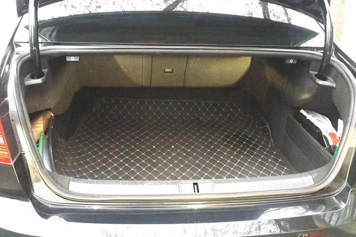 a trunk of a car with the trunk open