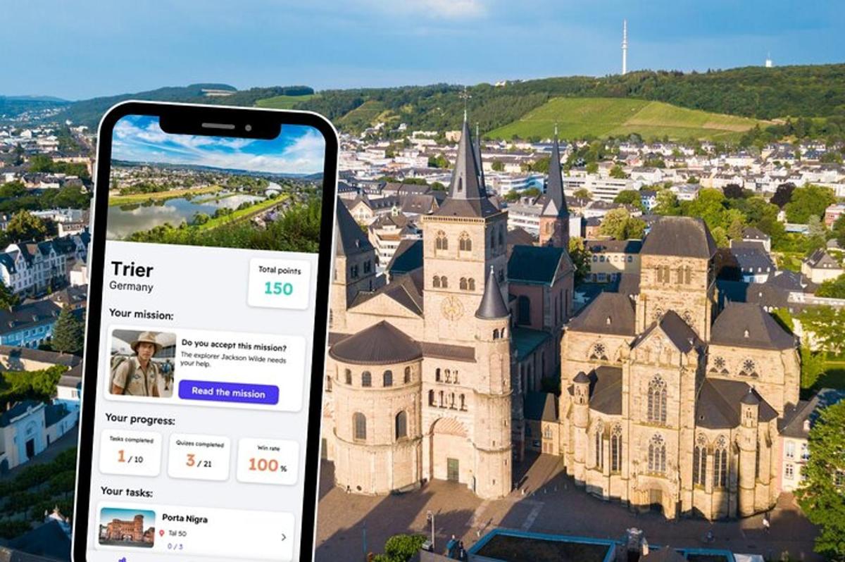 a cell phone taking a picture of a castle