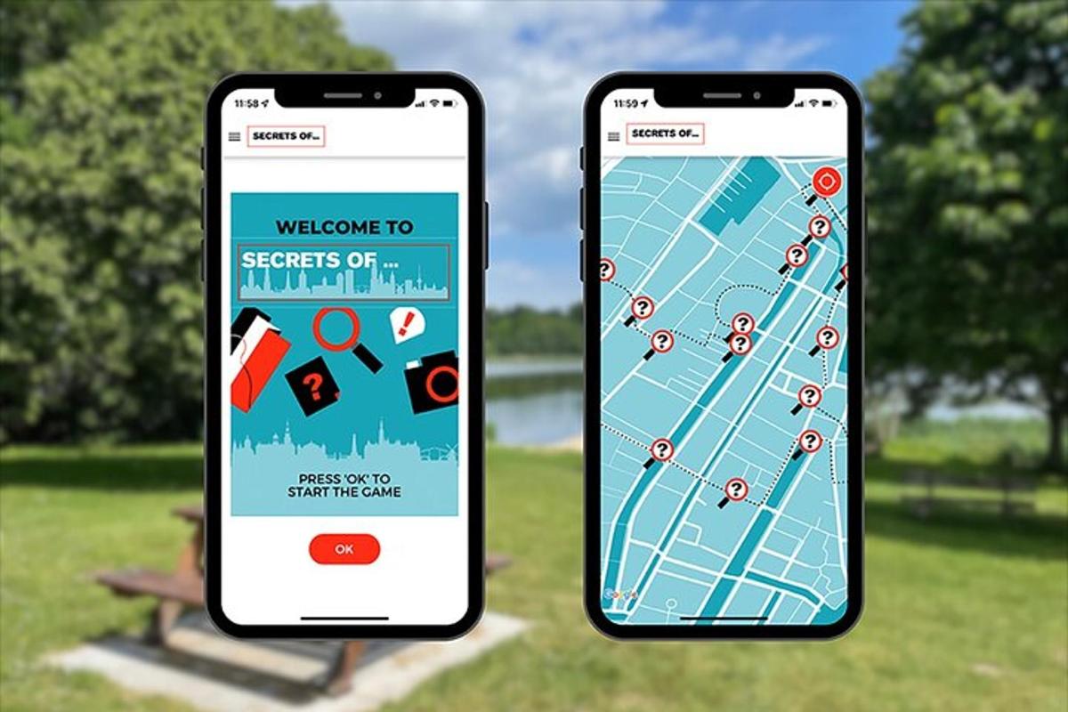 kaks telefoni pargis teineteise kõrval