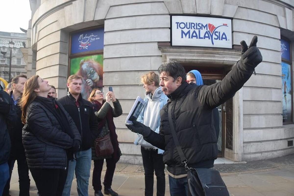 a group of people standing in front of a building