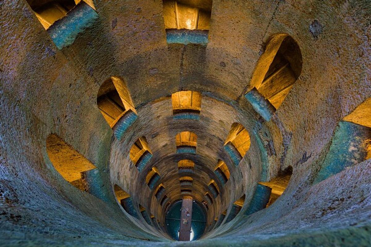 an overhead view of a tunnel with a ceiling
