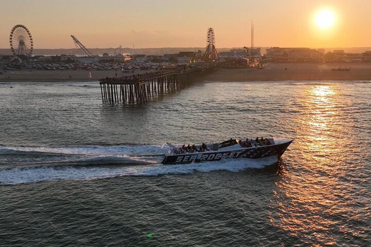 a boat in the water near a pier