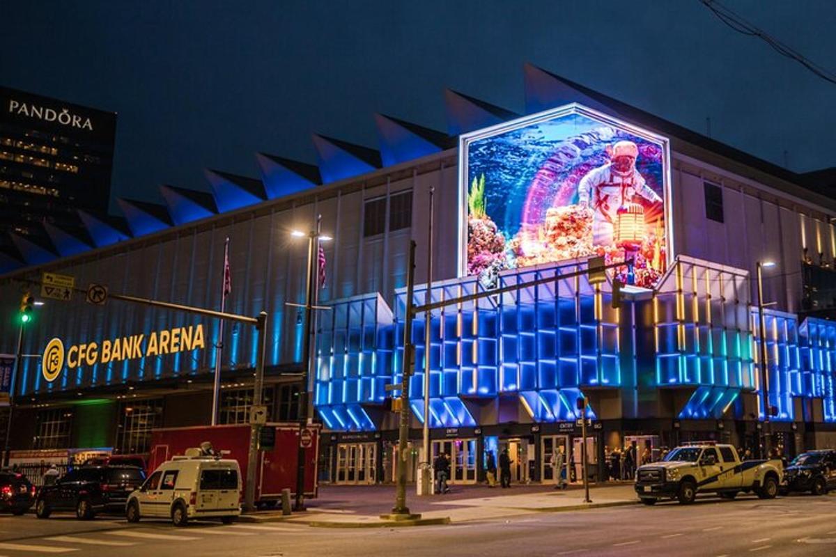 a building with a large sign on the side of it