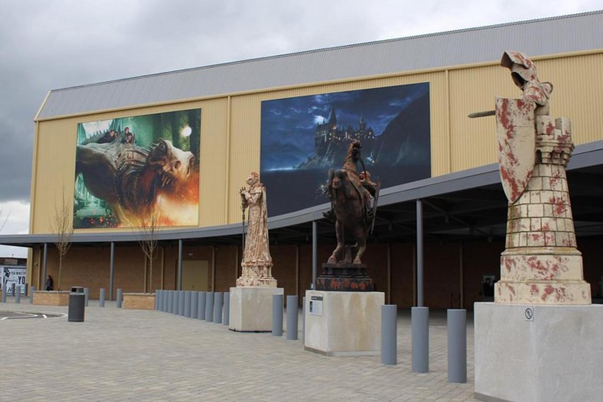 a building with a statue in front of it