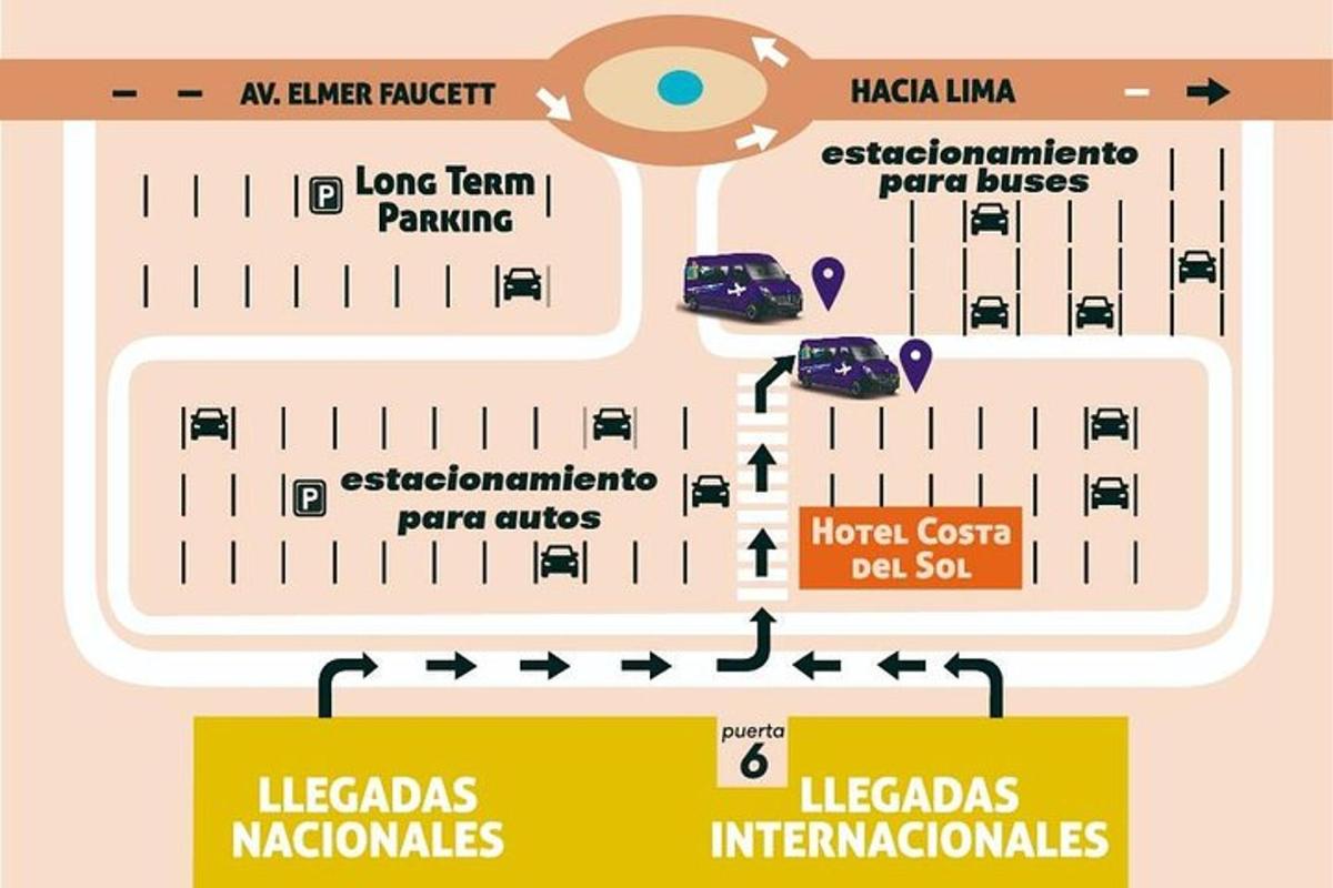 un mapa d'un aparcament amb un cotxe
