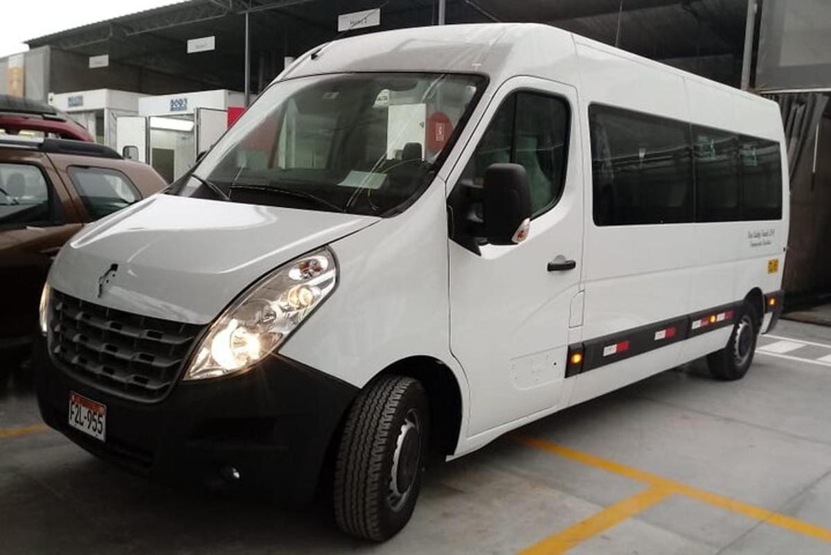 a white van parked in a parking lot