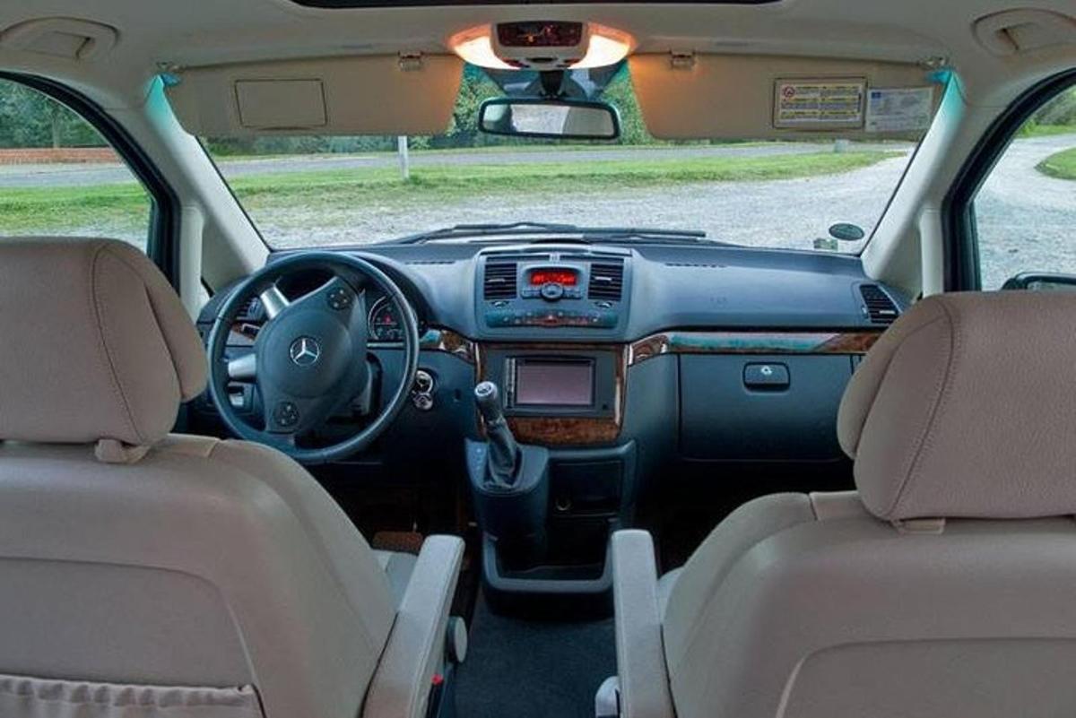 a view of the dashboard of a car