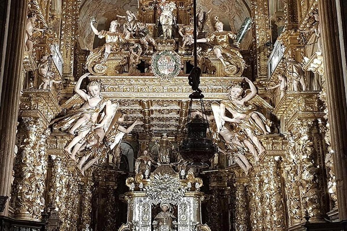 a church with a bunch of statues on it