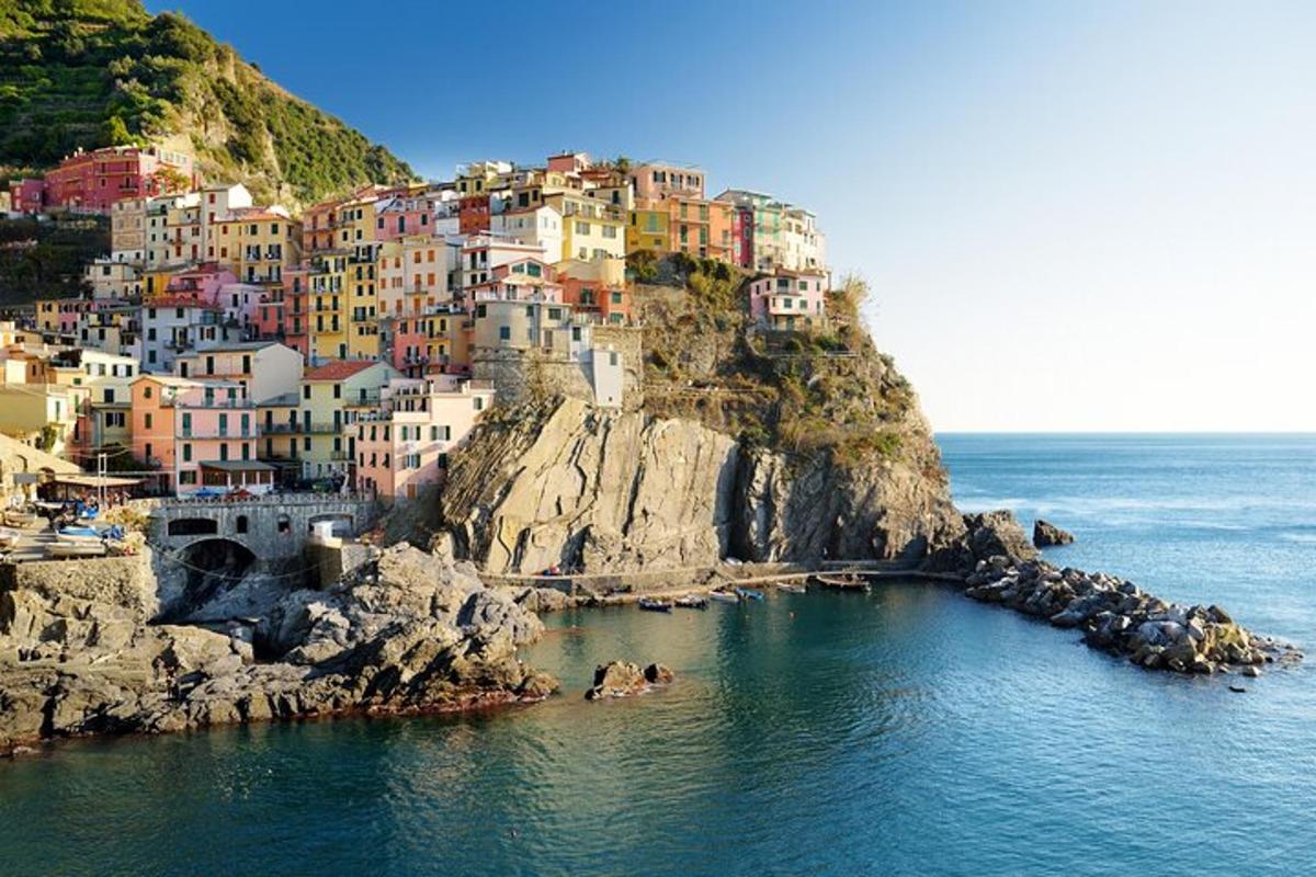 a group of houses on a hill near the water
