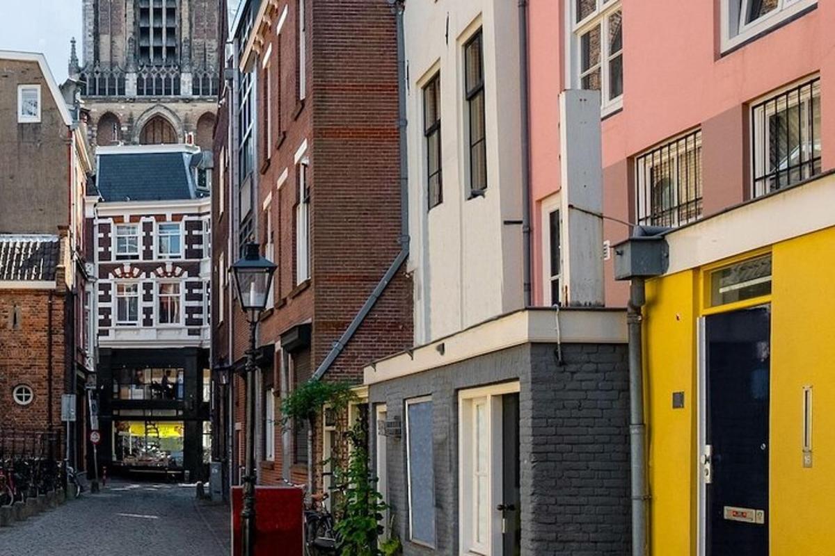 an empty street in a city with buildings