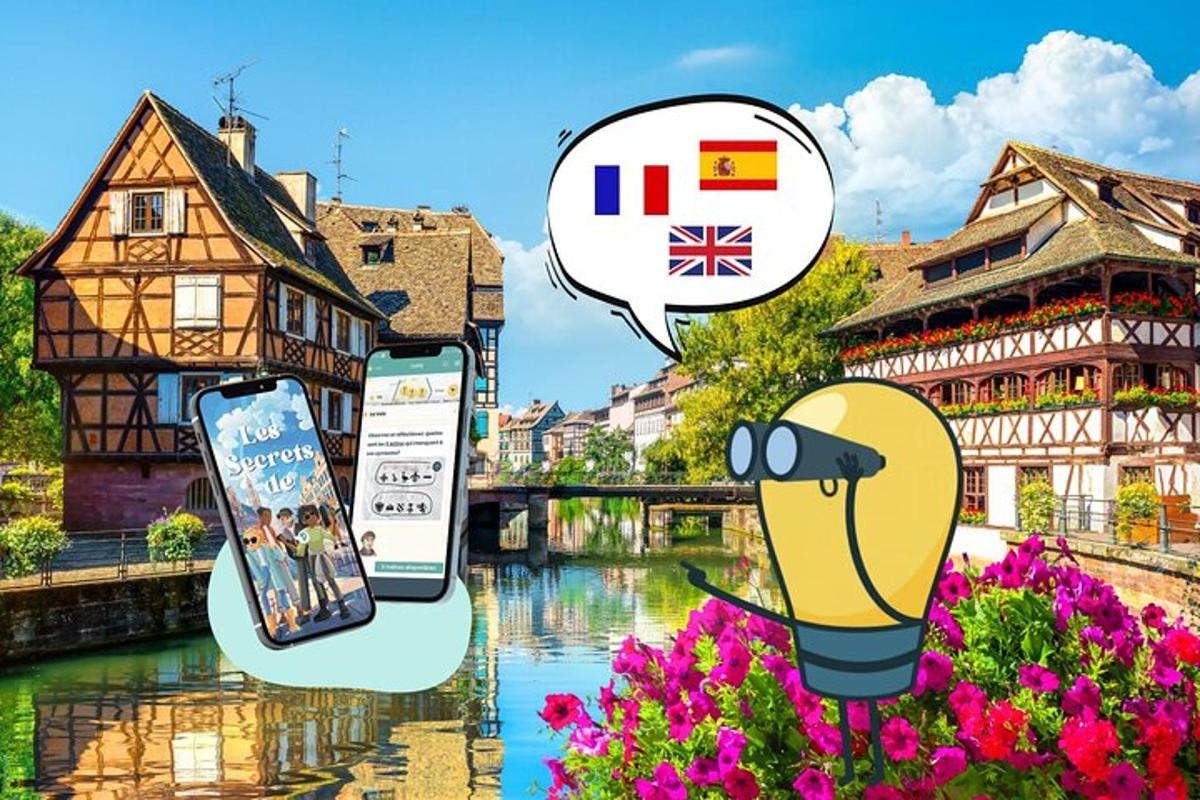 a picture of a city with a cell phone and a river
