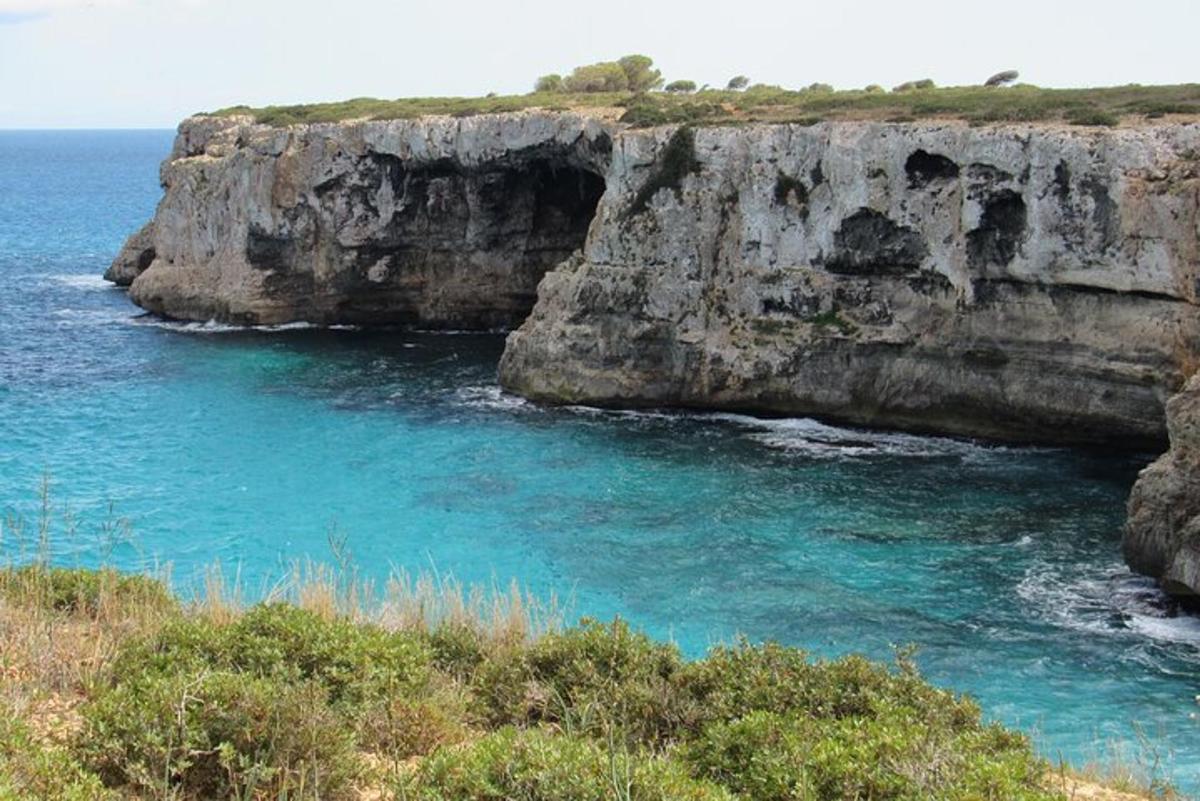 a view of the ocean from a cliff