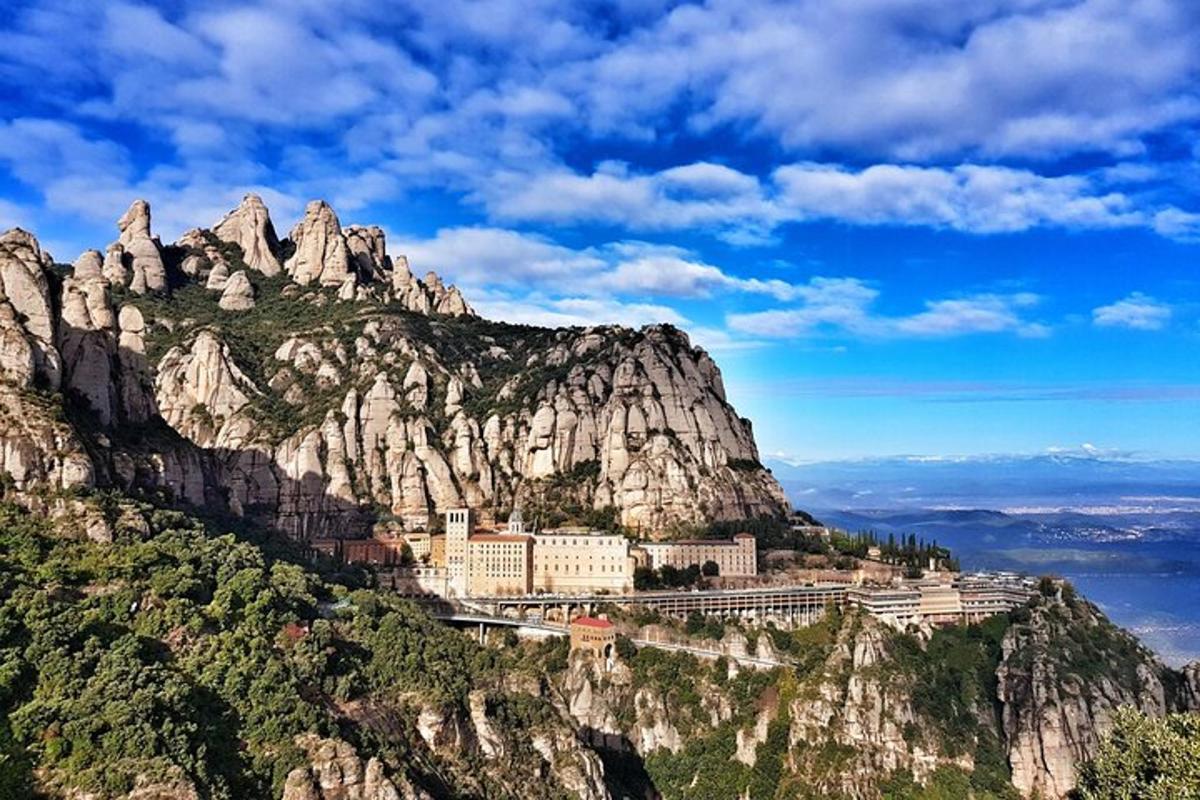a mountain with a town on top of it
