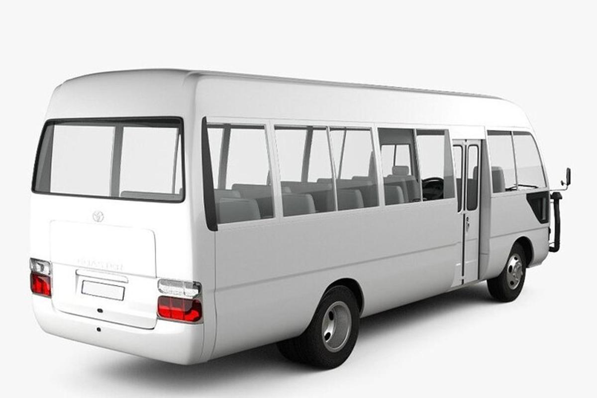 a white van is isolated on a white background