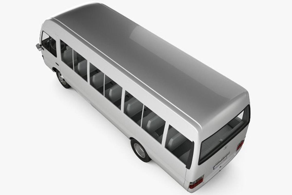 a mock up of a school bus on a white background