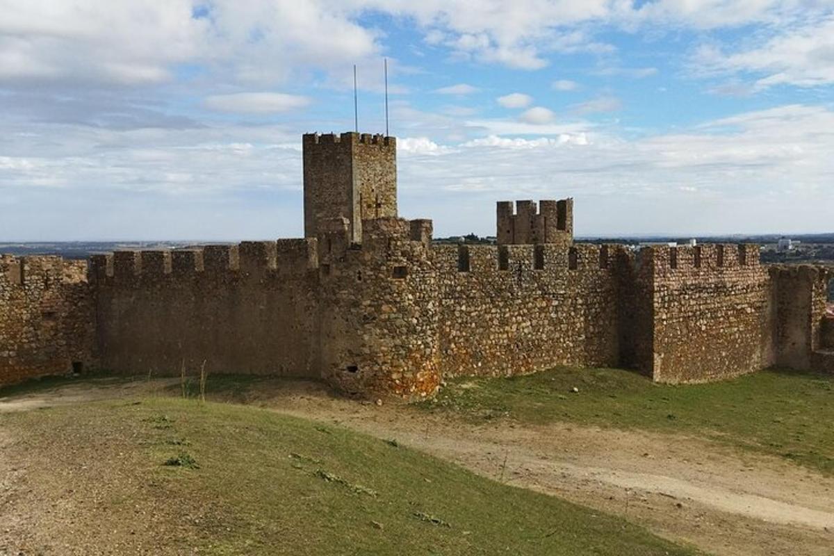 un vecchio castello su una collina erbosa