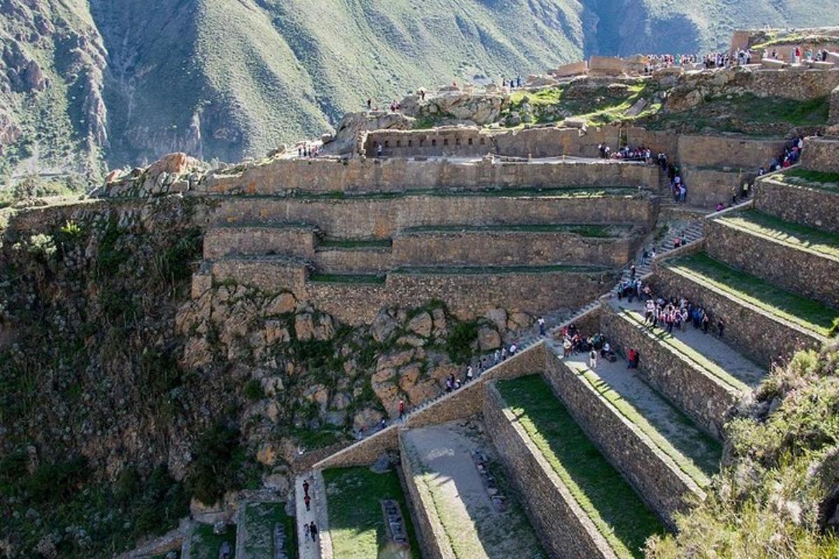 un grup de persones dretes al vessant d'una muntanya